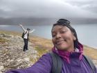 Here I am with a classmate at the top of a mountain at the Hornstrandir Nature Reserve in the Westfjords of Iceland