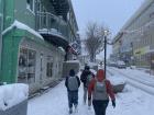 Fellow S.I.T. students and I walking to a coffee shop to work on our ISP research papers.