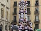 The final team during Castellers, or the human tower building event