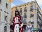 Two giant statues that danced together during the Gran Cavalcada de la Mercè, or parade of giants