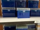 In the lab, we reuse old pipette tip boxes as containers to hold small Eppendorf tubes, solid waste or used tips 