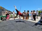 As you can see here, capoeira is performed in an enclosed space, similar to other forms of martial arts.