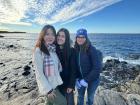 Here are my friends and me on the coast of the Baltic Sea.