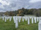 The Srebrenica Memorial Center from eastern Bosnia and Herzegovnia. This place is for people to come and feel their pain, honor people they loved who were killed, and to remember what happened for a better future