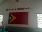 We painted the Timor-Leste flag and wrote "Reading opens doors."