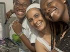 Meet my roommate, host mom and me! Here we were cooking couscous together.