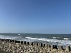 I took a sightseeing train trip and stopped to walk along the western coast of Taiwan. The body of water you see is the Taiwan Strait that lies between Taiwan and China. If you started swimming from this beach, the next land you would see is China!