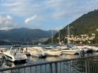 Boats people use as transportation on Lake Como