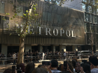 Crowds outside Metropol for fashion show