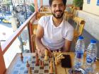 What kind of person asks for a photo when he finally wins a game?! "Shatarange" or Chess sets are found in almost every cafe in the Arabic world