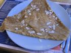 The crêpe flambée served at La Rennaise