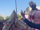 This is Pratik, the groom, on a horse during the Bharat.