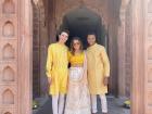 My friends and I attended a Haldi ceremony, a traditional ceremony for a bride and groom before the wedding.