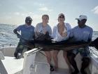 Jolie caught a sailfish, which is an endangered species. We got to tag and release it for conservation purposes!