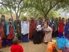 My Tanzanian boss and I with participants during a community health workshop