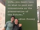 My friend and I at the Dian Fossey Fund Museum