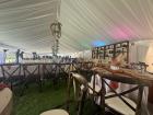 The wedding venue all set up for the traditional ceremony