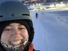 On the T-bar at Tromsø Alpinpark with my sister