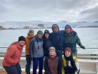 Friends and a glacier in Svalbard