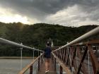 Puente de Occidente in Santa Fe, Antioquia. It was the longest bridge in South America during its establishment. 