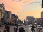 A pretty sunset on the motorcycle ride home