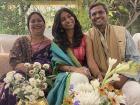 Three members of my host family--from left to right are Nitya, Vedika and Ajay