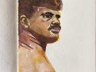 A painting of a wrestler