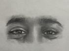 One of my project portraits--I only drew her eyes so that her face could not be recognized