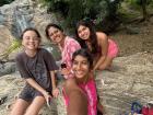 Walking with my friends in a stream in Coimbatore