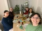 My friends and I enjoying tea after dinner!
