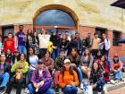 My students and I on a walking tour of "La Candelaria" historic neighborhood in Bogotá