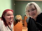 Mom and I with Fernando Botero's sculpture entitled Gato (Cat)