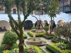 The courtyard at the Botero Museum