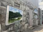 A mural in an alleyway in downtown 청주 (Cheongju)