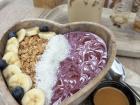 An "acai" fruit bowl I had for breakfast this weekend as a treat--fruit, juices and smoothies are plentiful here in Curacao