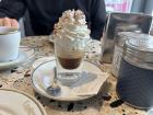 "Café con nata" or coffee with whipped cream
