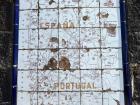 This centuries old tile sign shows how close Galicia is to Portugal
