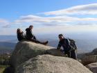 My friend and I hiking the last peak of Siete Picos!