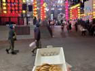 I ate this turtle pancake filled with chocolate at Lantern Festival