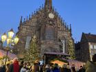 The Frauenkirche, one of the largest churches in Nürnberg - it’s beautiful Gothic architecture makes the perfect background to the Christkindlesmarkt