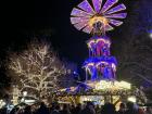 Weihnachtspyramide, or Christmas pyramids, brilliantly illuminated in a modern fashion