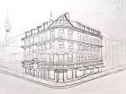 A sketch of a typical building near my apartment in Berlin