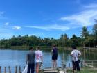 Touring a tilapia hatchery with my friends