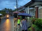 Umbrellas and waterproof shoes like Crocs are a must in the rainy season!