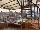 Here's the floor that I share with my hajuraamaa! My door leads straight out to this beautiful view and the staircase leads to the rooftop
