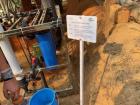 This is a hand operated water filter