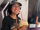 Here's the first time I ever tried coconut water out of a coconut! The parents of my Nepali friend from college took me on a tour in Kathmandu this day