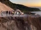 A road at my friend's site that was wiped out by a flood