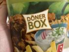 Döner is served in a variety of forms including the Döner Box which contains Döner meat, french fries, salad, and sauce!