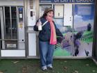 Here is a picture of me very excited to find a raw milk vending machine in the nearby town of Cherasco! Raw milk comes from cows that live close to us and are treated very well.